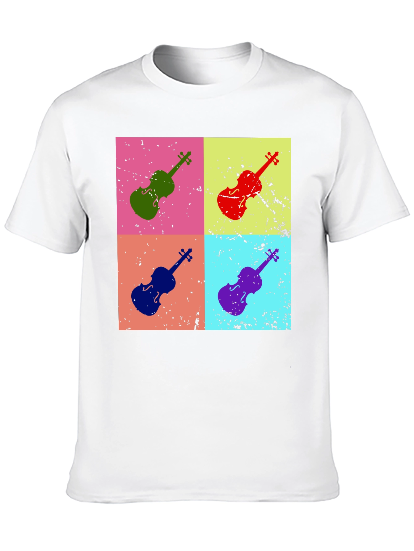Retro Violin Pop Art T-Shirt - Musician Tee