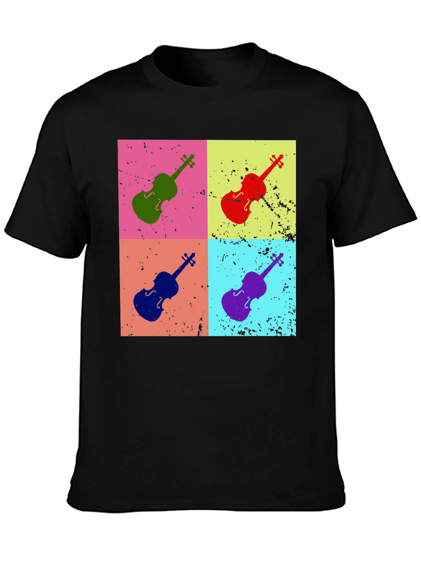 Retro Violin Pop Art T-Shirt - Musician Tee