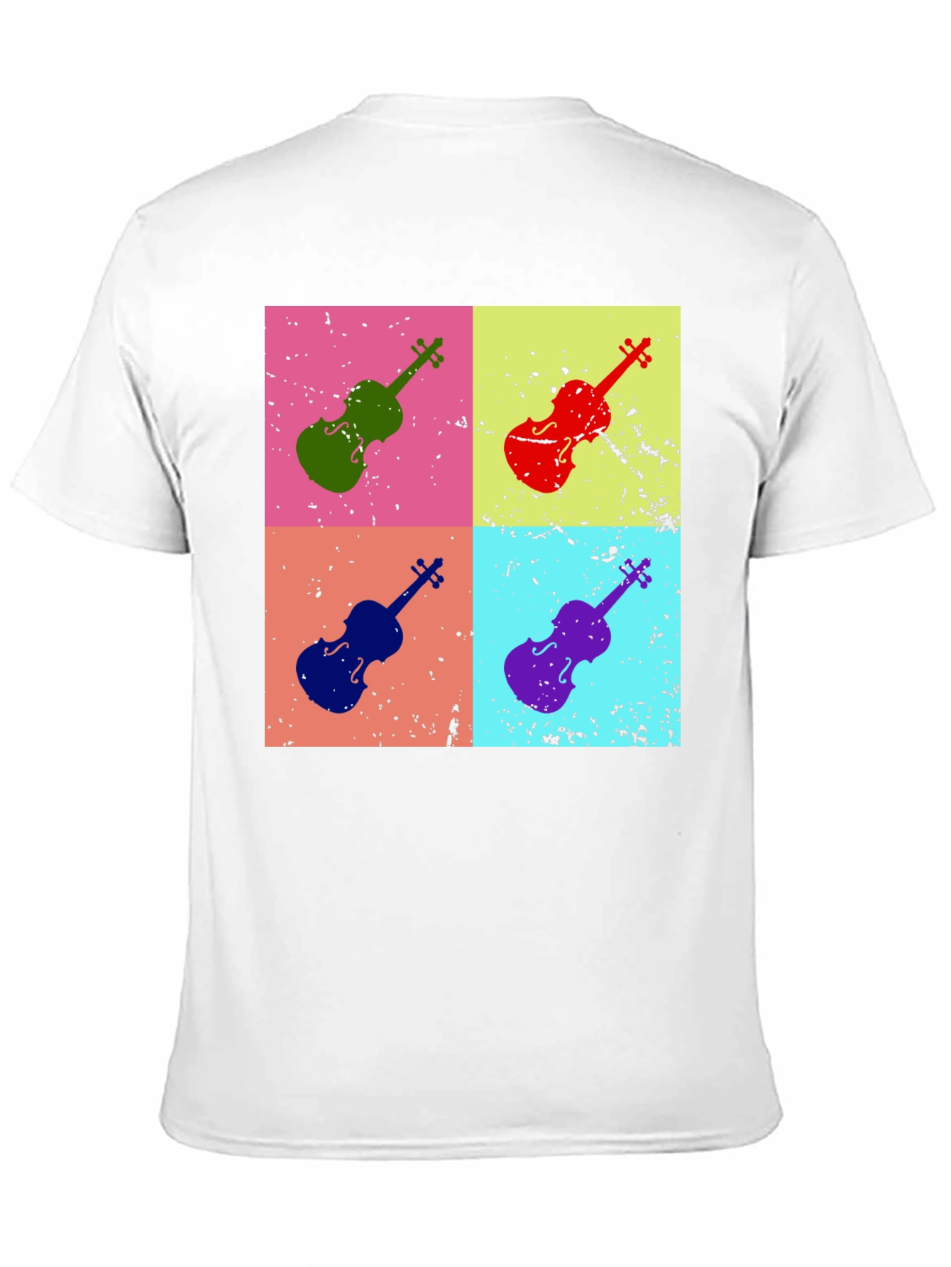 Retro Violin Pop Art T-Shirt - Musician Tee