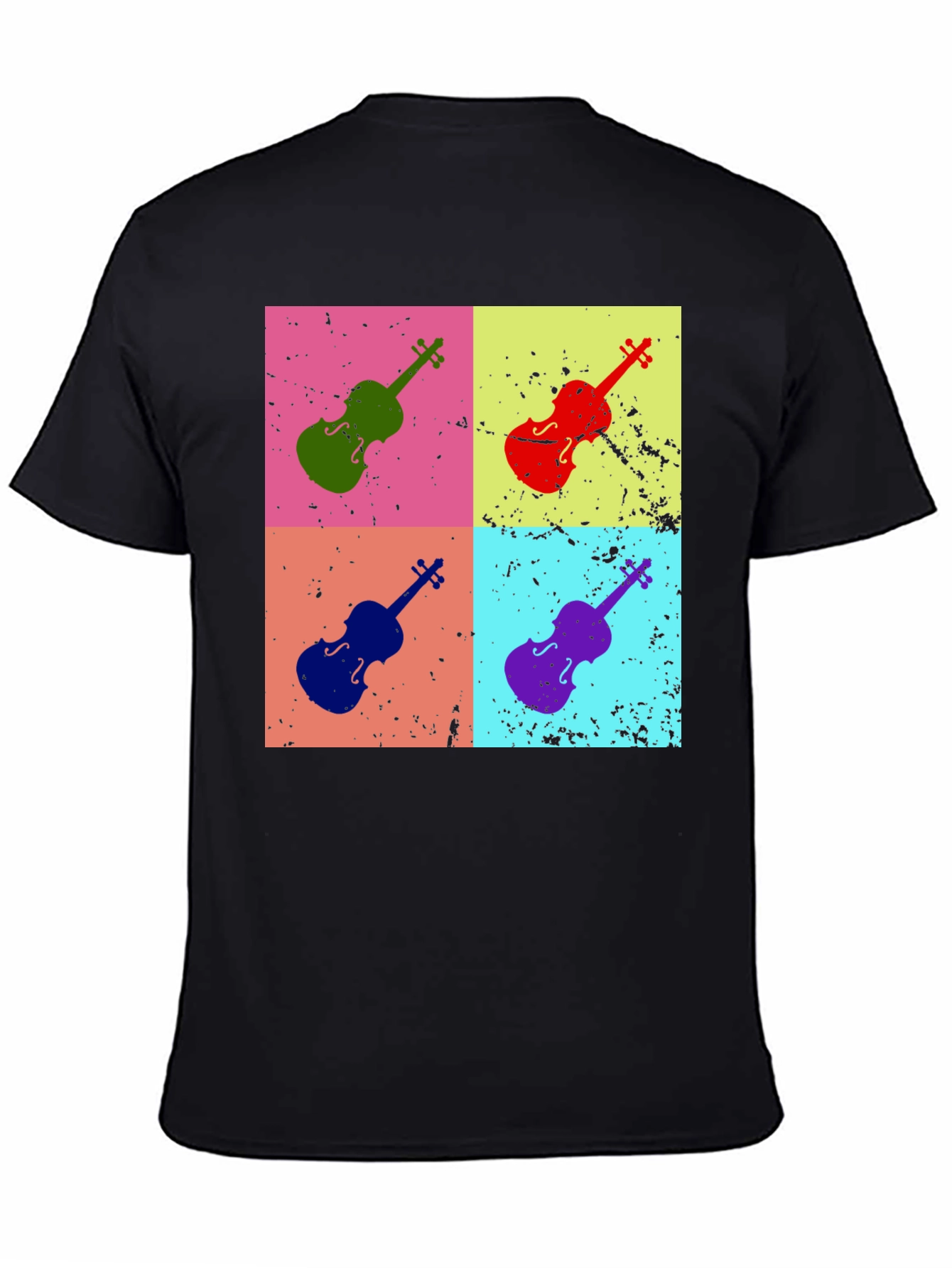 Retro Violin Pop Art T-Shirt - Musician Tee