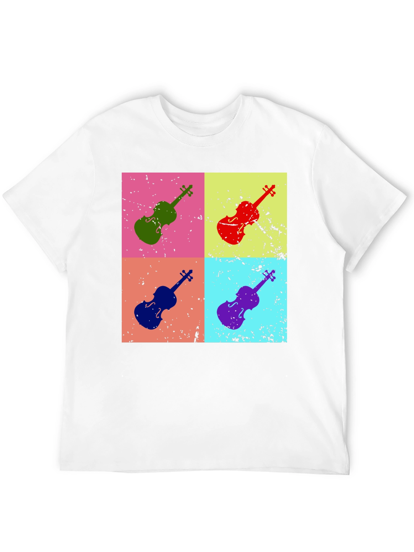 Retro Violin Pop Art T-Shirt - Musician Tee