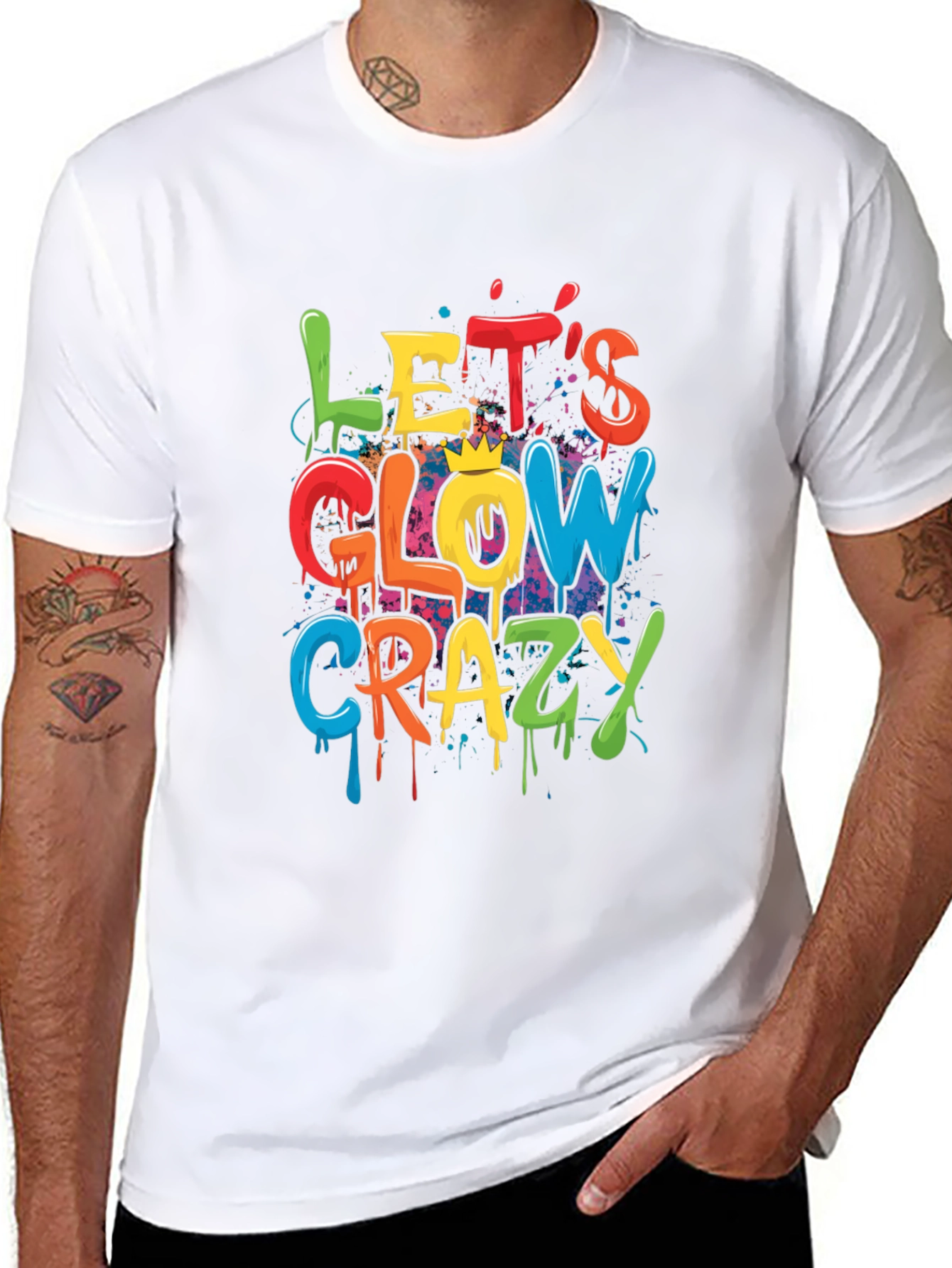Lets Glow Crazy Graphic T-Shirt