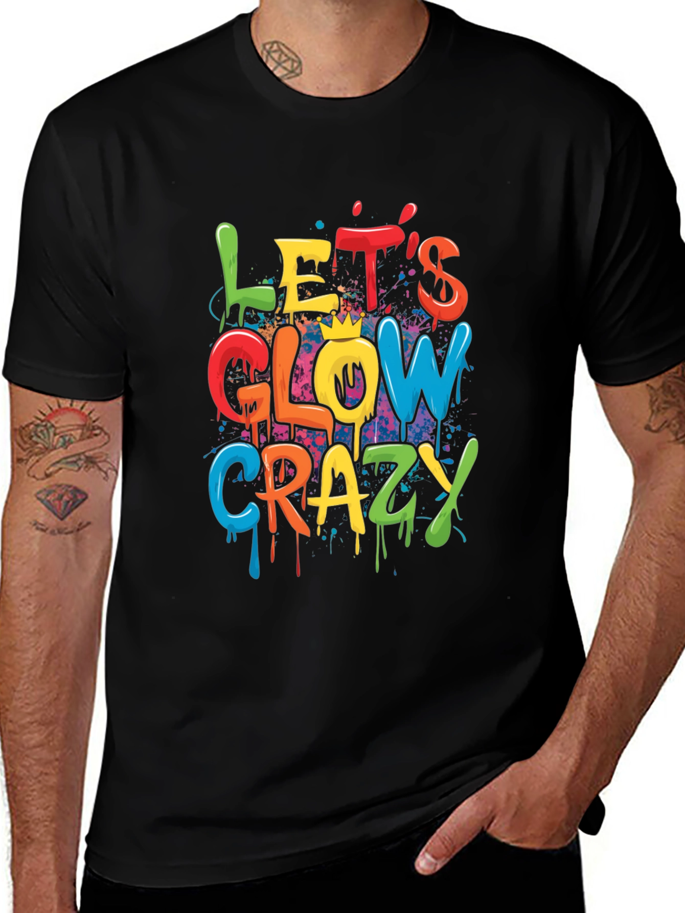 Lets Glow Crazy Graphic T-Shirt