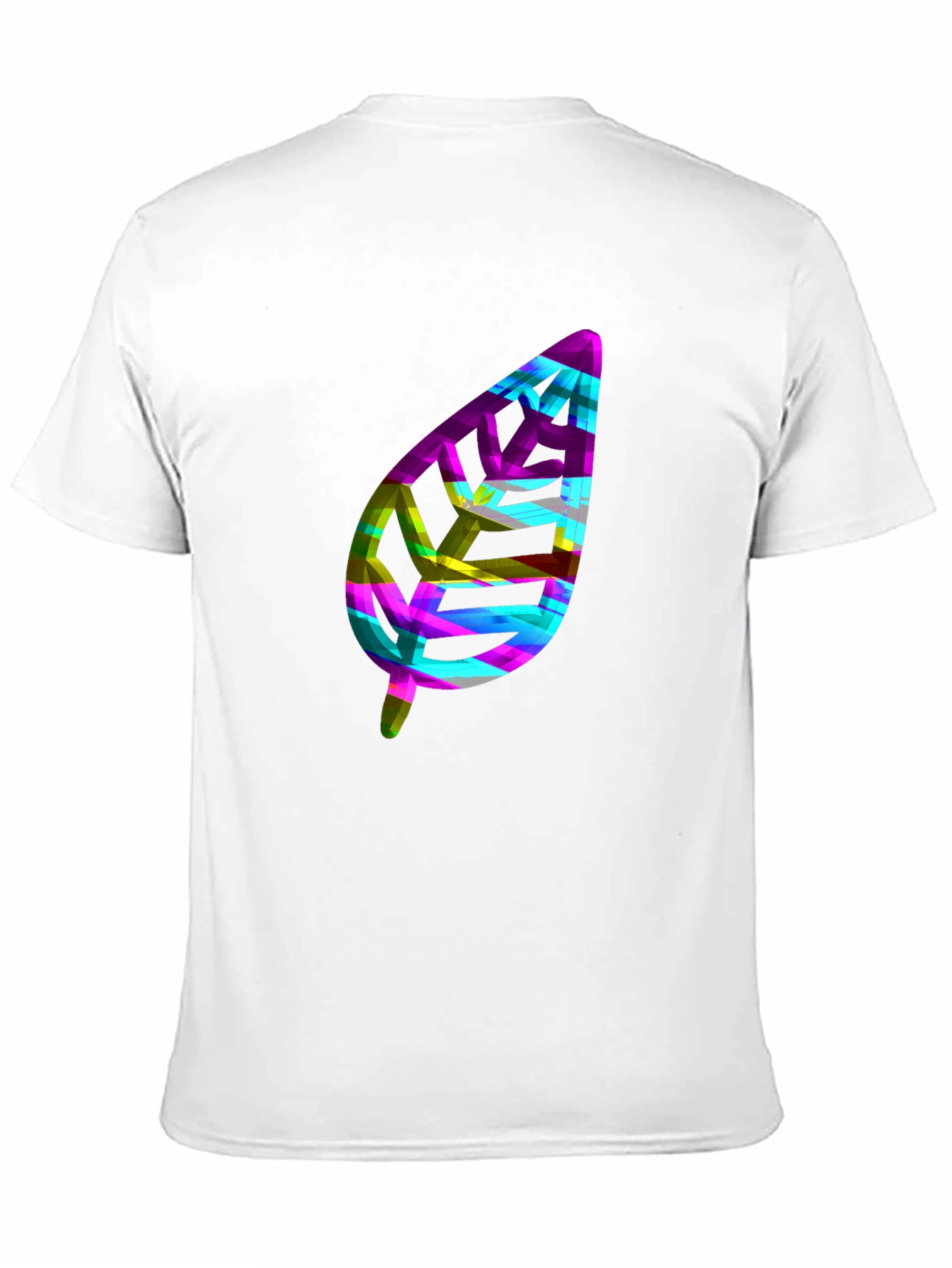 Abstract Leaf Graphic Black T-Shirt