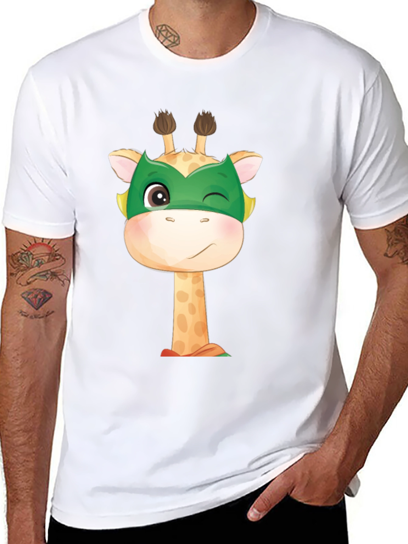 Cute Giraffe Superhero T-Shirt