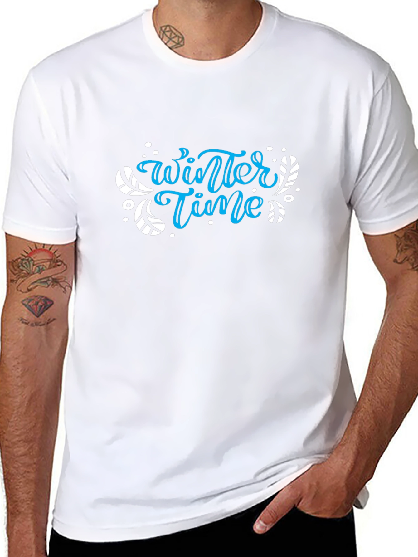 Winter Time Black Graphic Tee