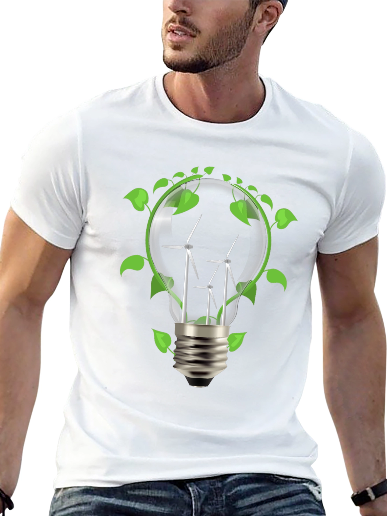 Eco-Friendly Wind Turbine T-Shirt