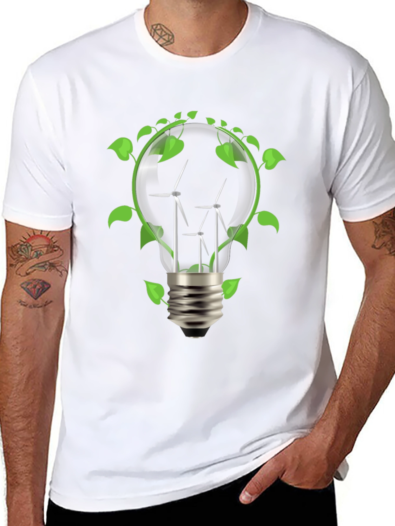 Eco-Friendly Wind Turbine T-Shirt