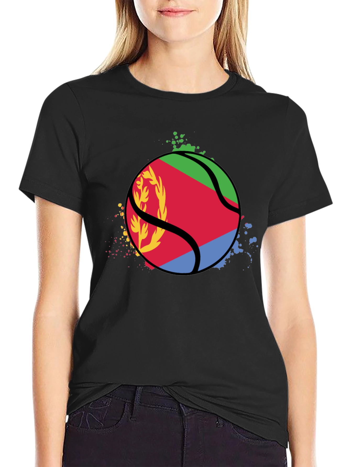 Eritrea Flag Basketball Graphic T-Shirt