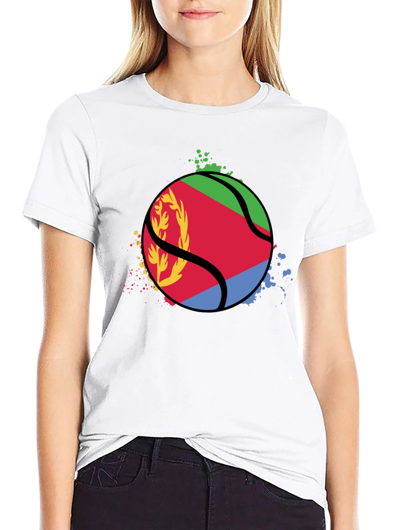Eritrea Flag Basketball Graphic T-Shirt