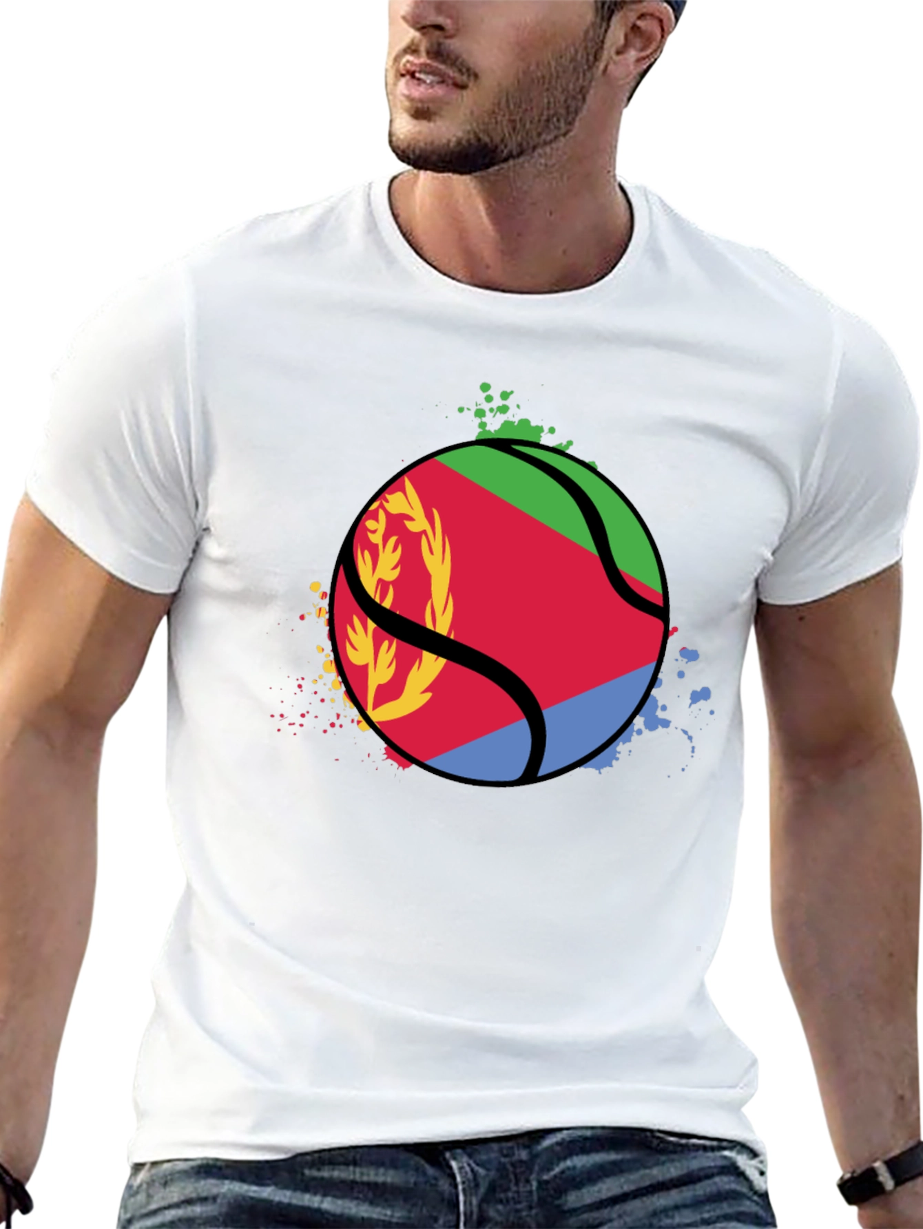 Eritrea Flag Basketball Graphic T-Shirt