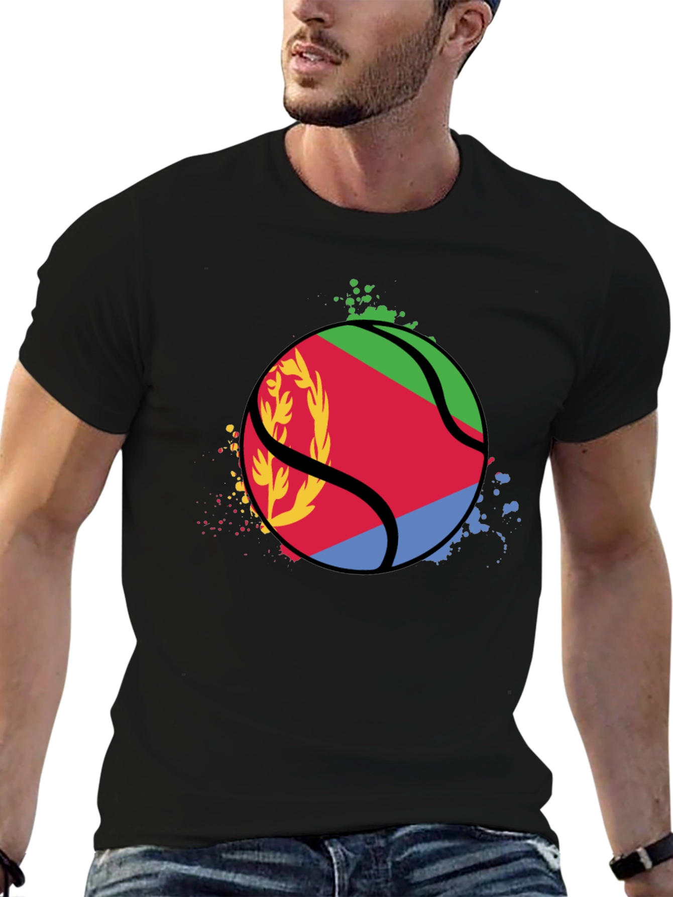 Eritrea Flag Basketball Graphic T-Shirt