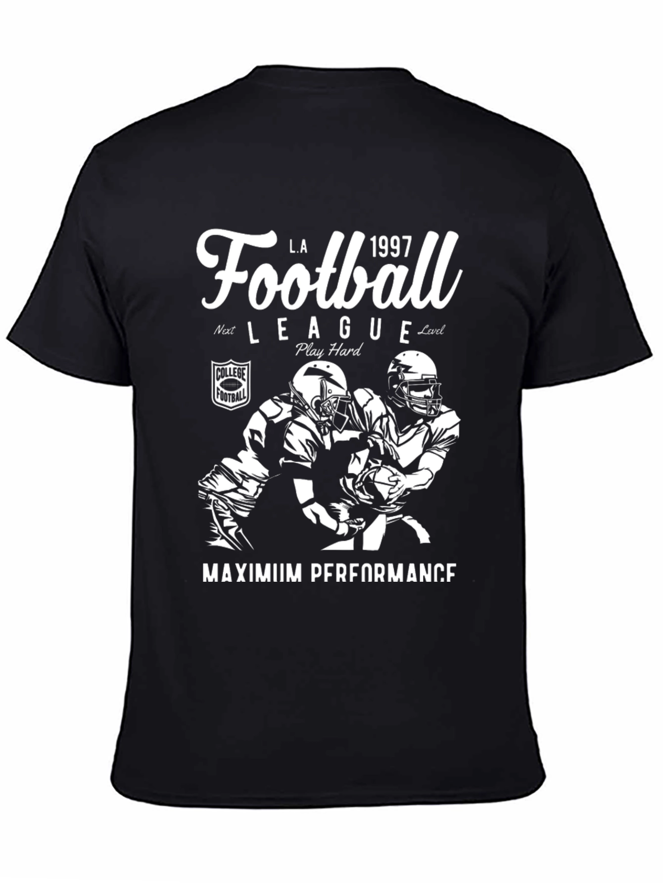 Football League Black T-Shirt