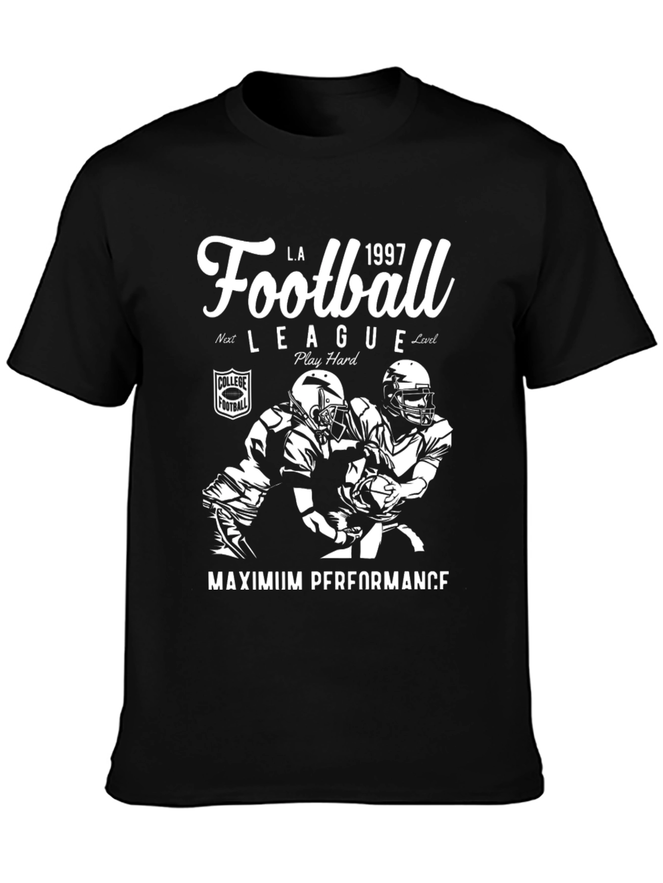 Football League Black T-Shirt