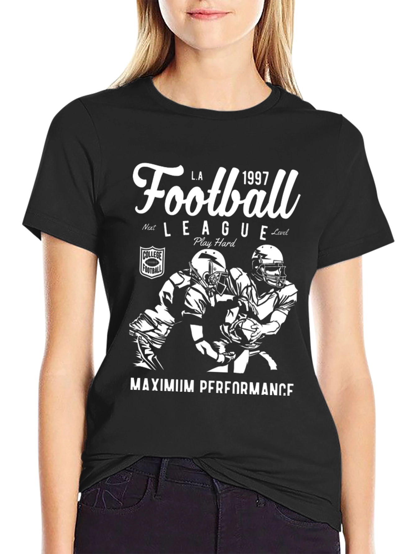 Football League Black T-Shirt
