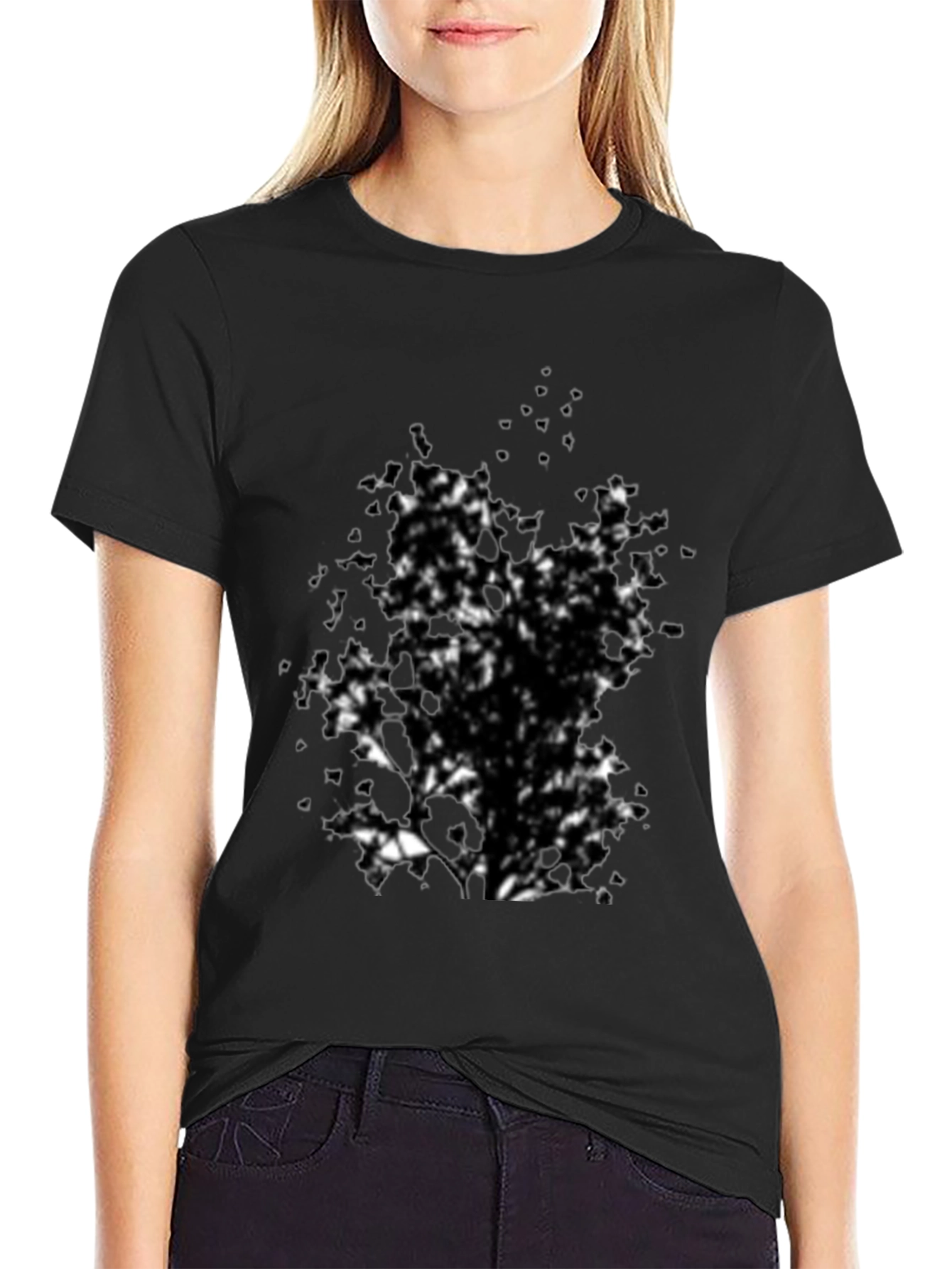 Abstract Tree Black T-Shirt for Men