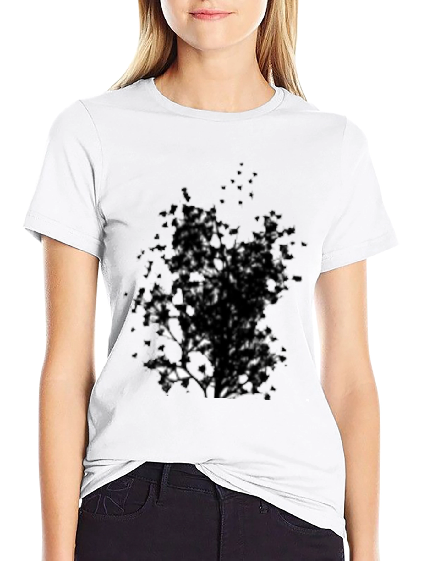 Abstract Tree Black T-Shirt for Men