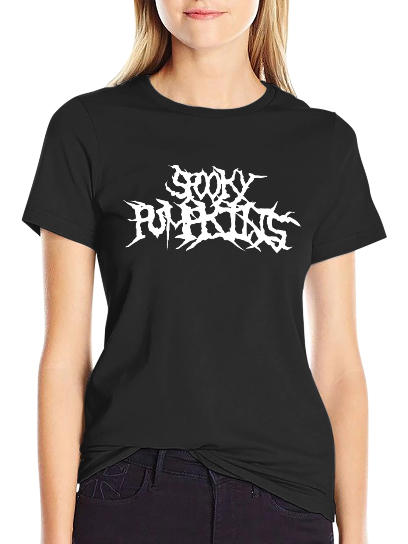 Spooky Pumpkins Black Graphic Tee