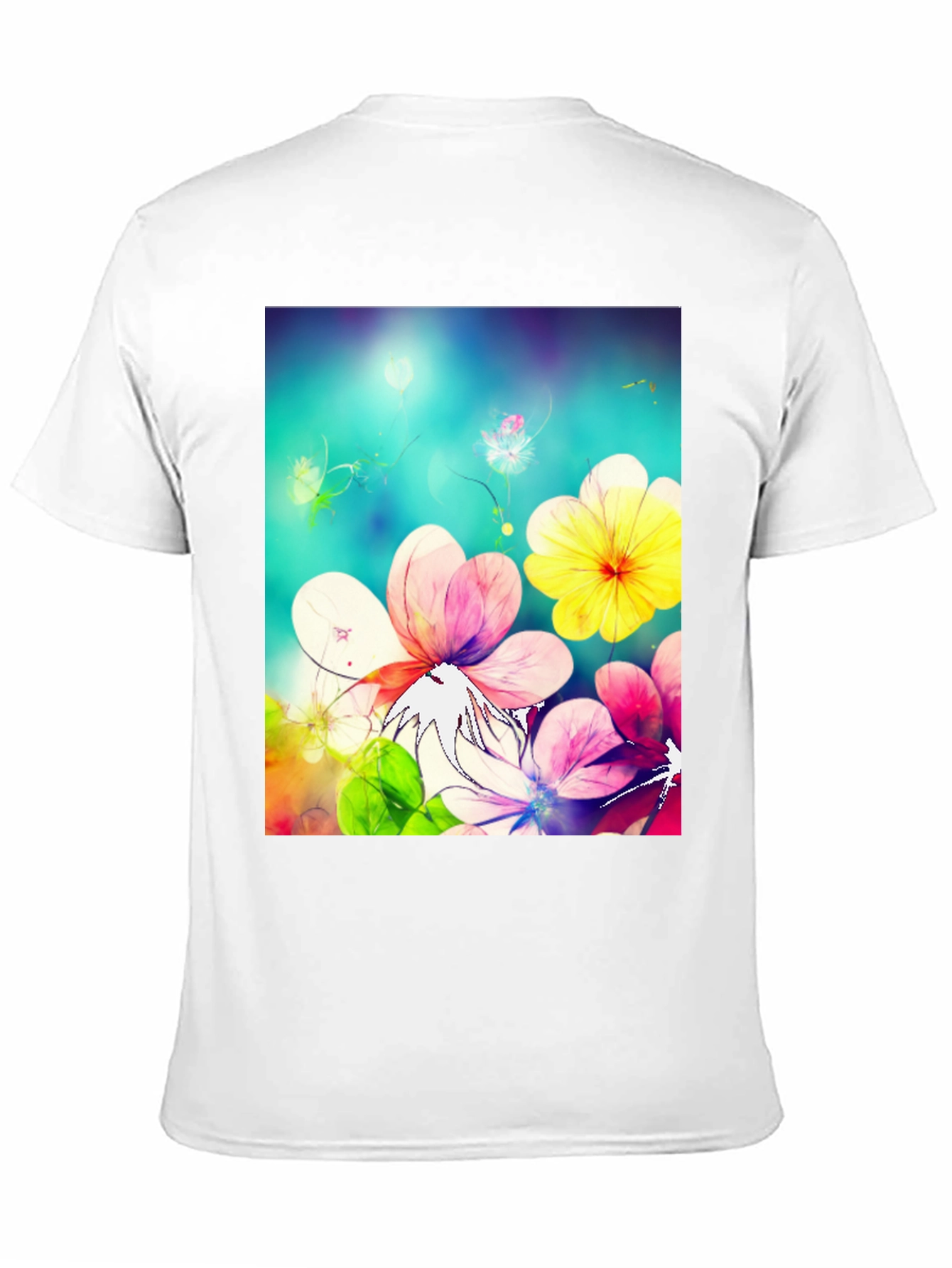 Floral Fantasy Black T-Shirt