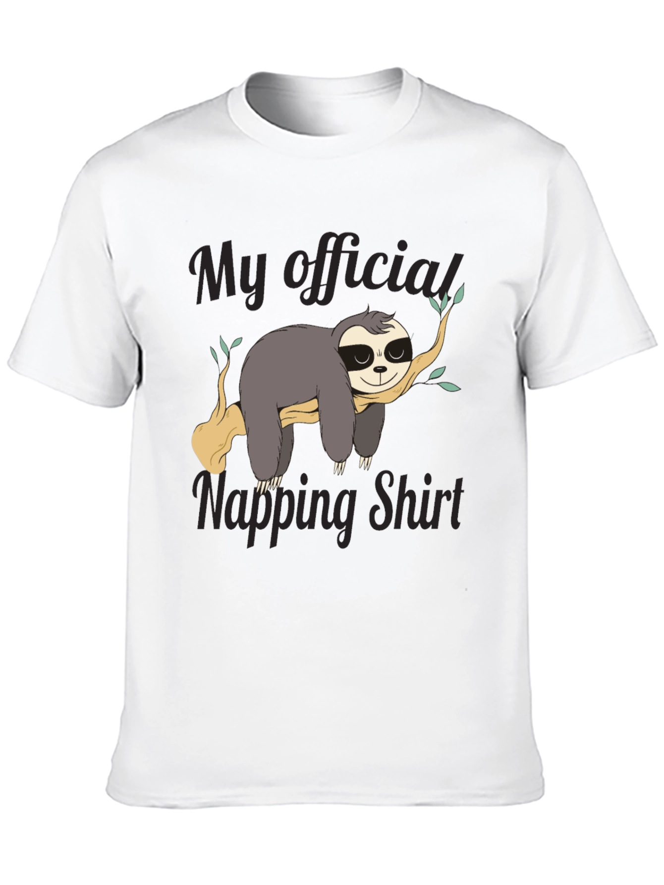 Mens My Official Napping Shirt Sloth Graphic Tee