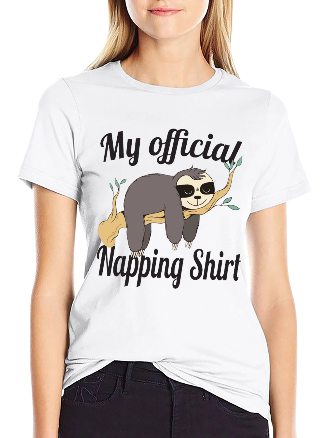 Mens My Official Napping Shirt Sloth Graphic Tee