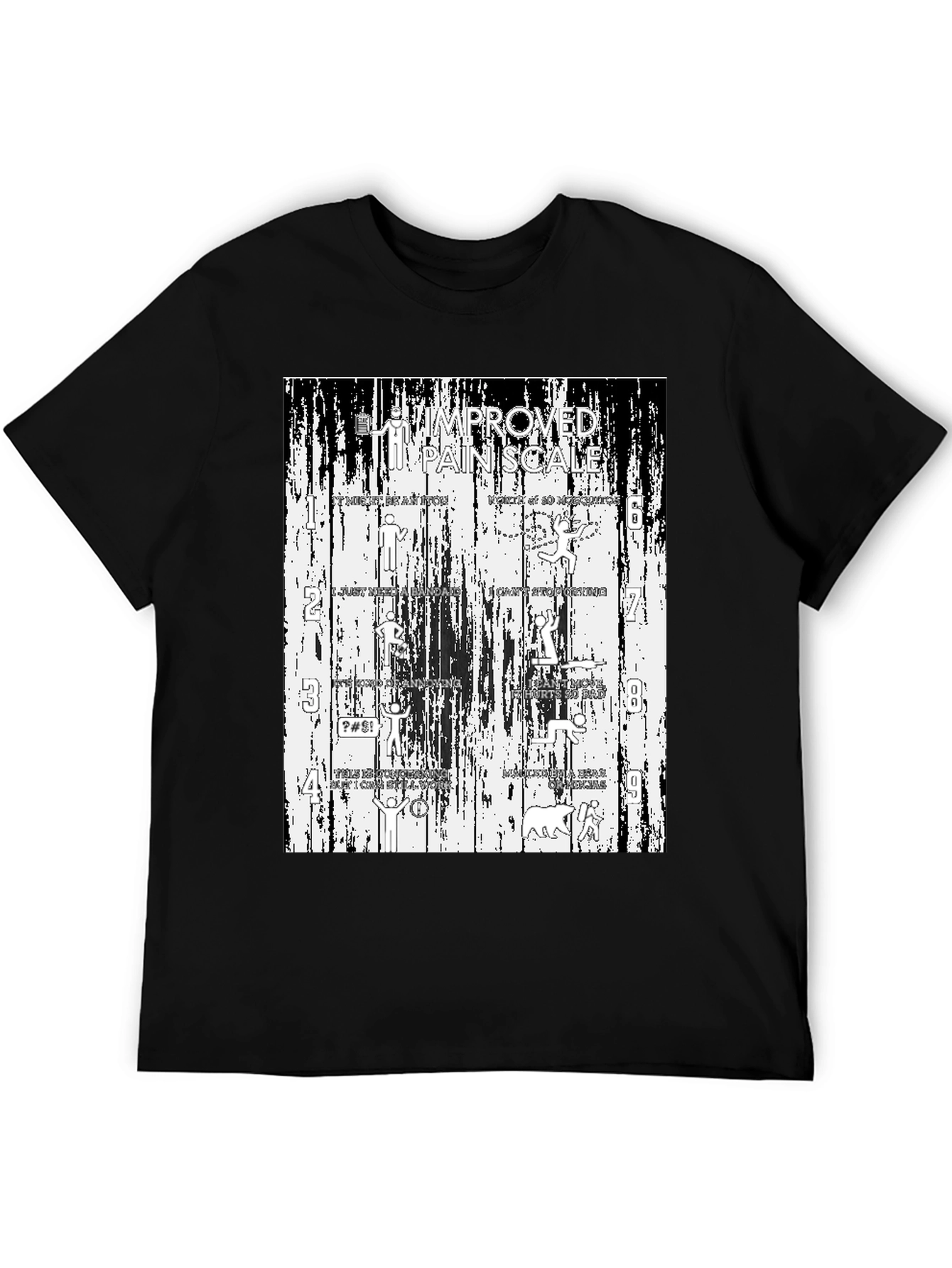 Funny Improved Pain Scale Graphic Tee