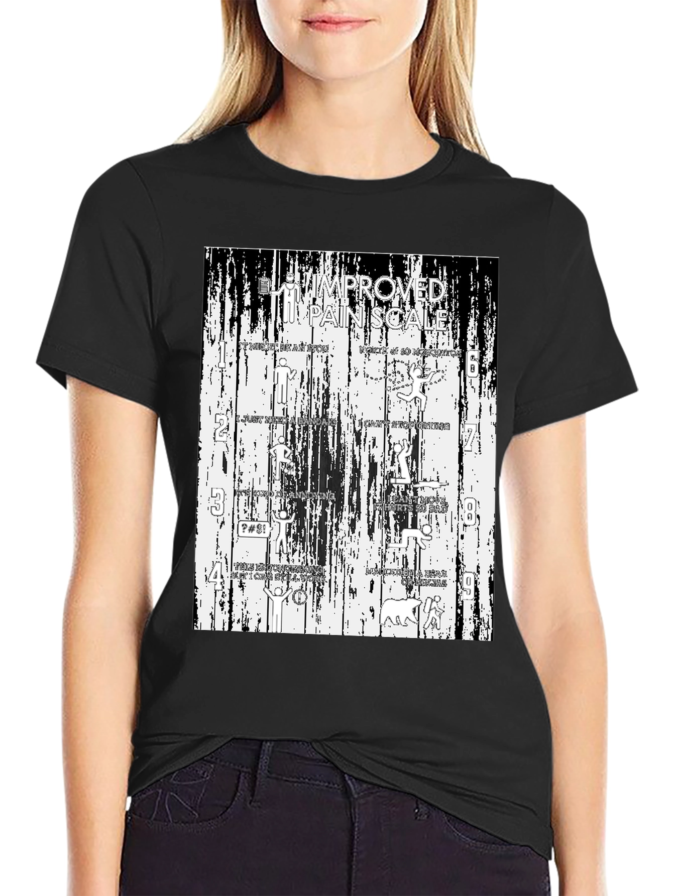 Funny Improved Pain Scale Graphic Tee