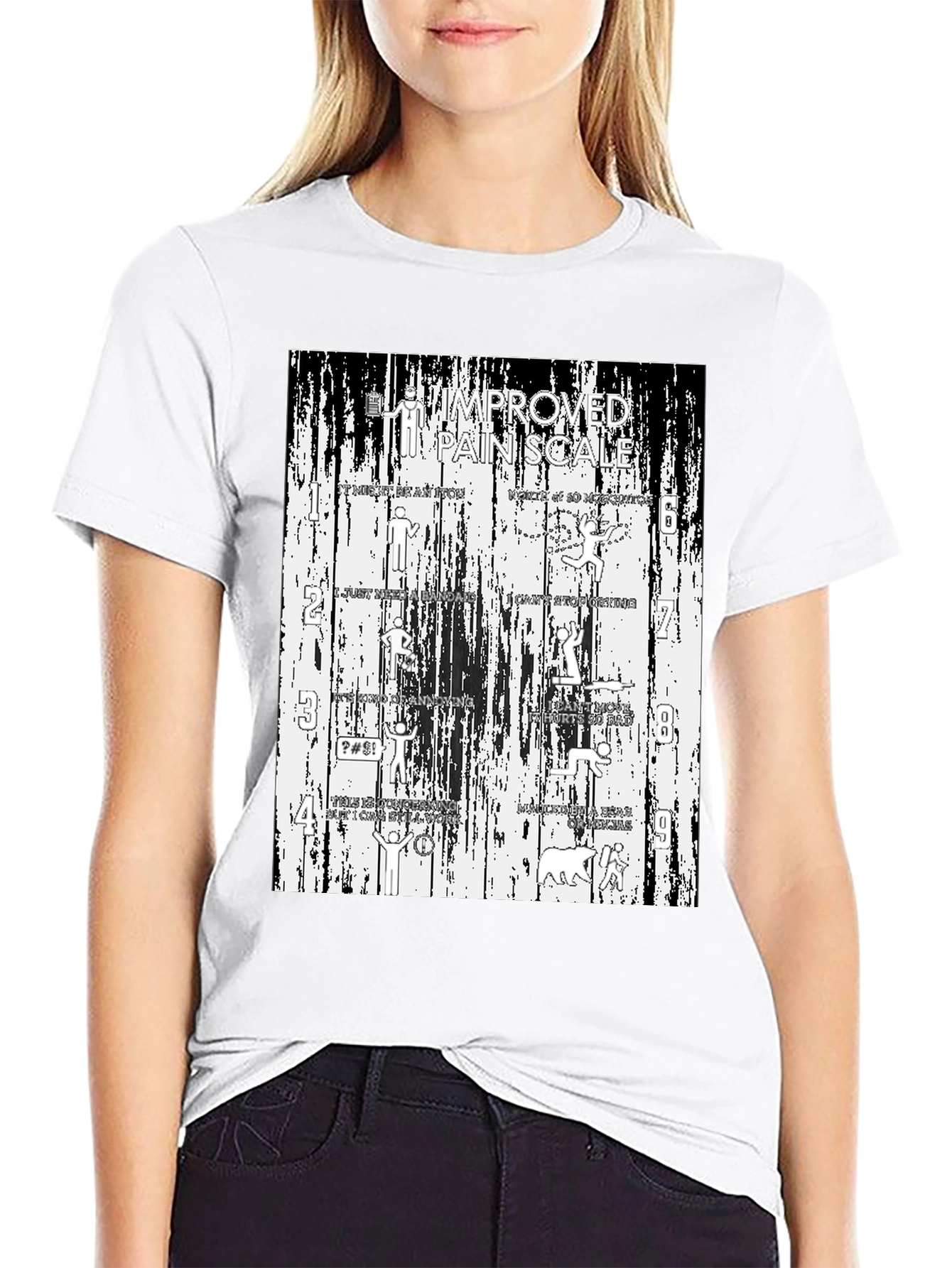 Funny Improved Pain Scale Graphic Tee