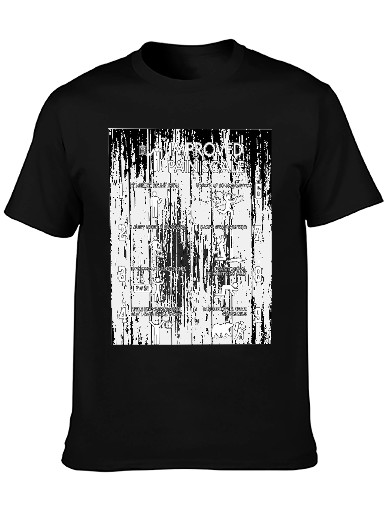 Funny Improved Pain Scale Graphic Tee