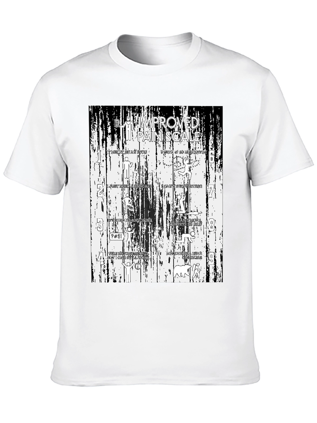 Funny Improved Pain Scale Graphic Tee