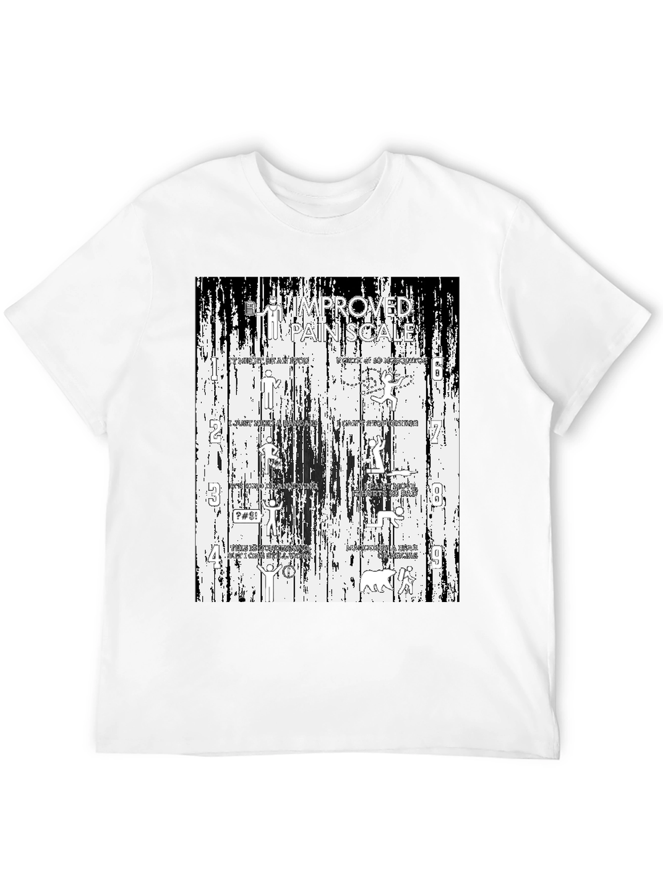 Funny Improved Pain Scale Graphic Tee