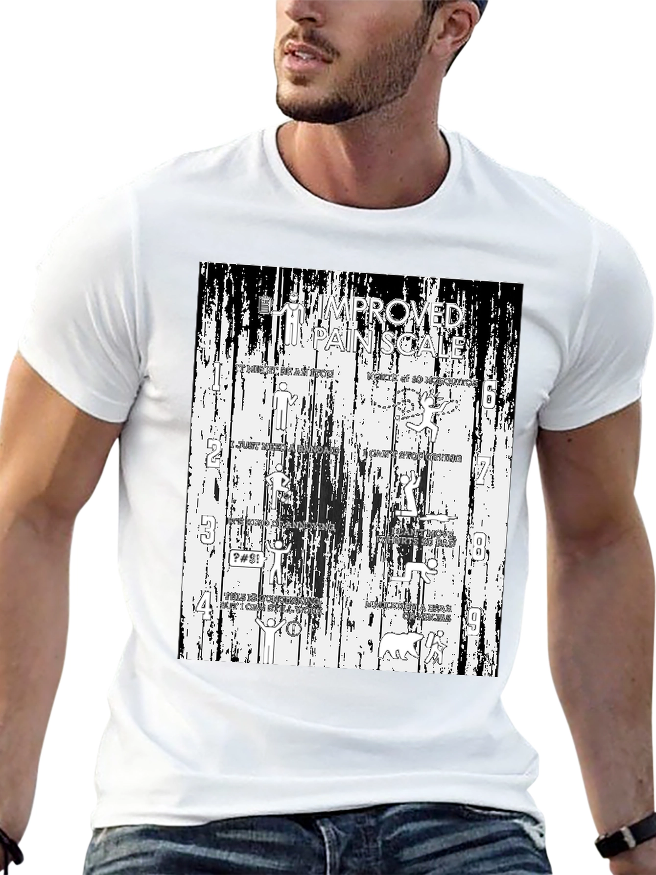 Funny Improved Pain Scale Graphic Tee