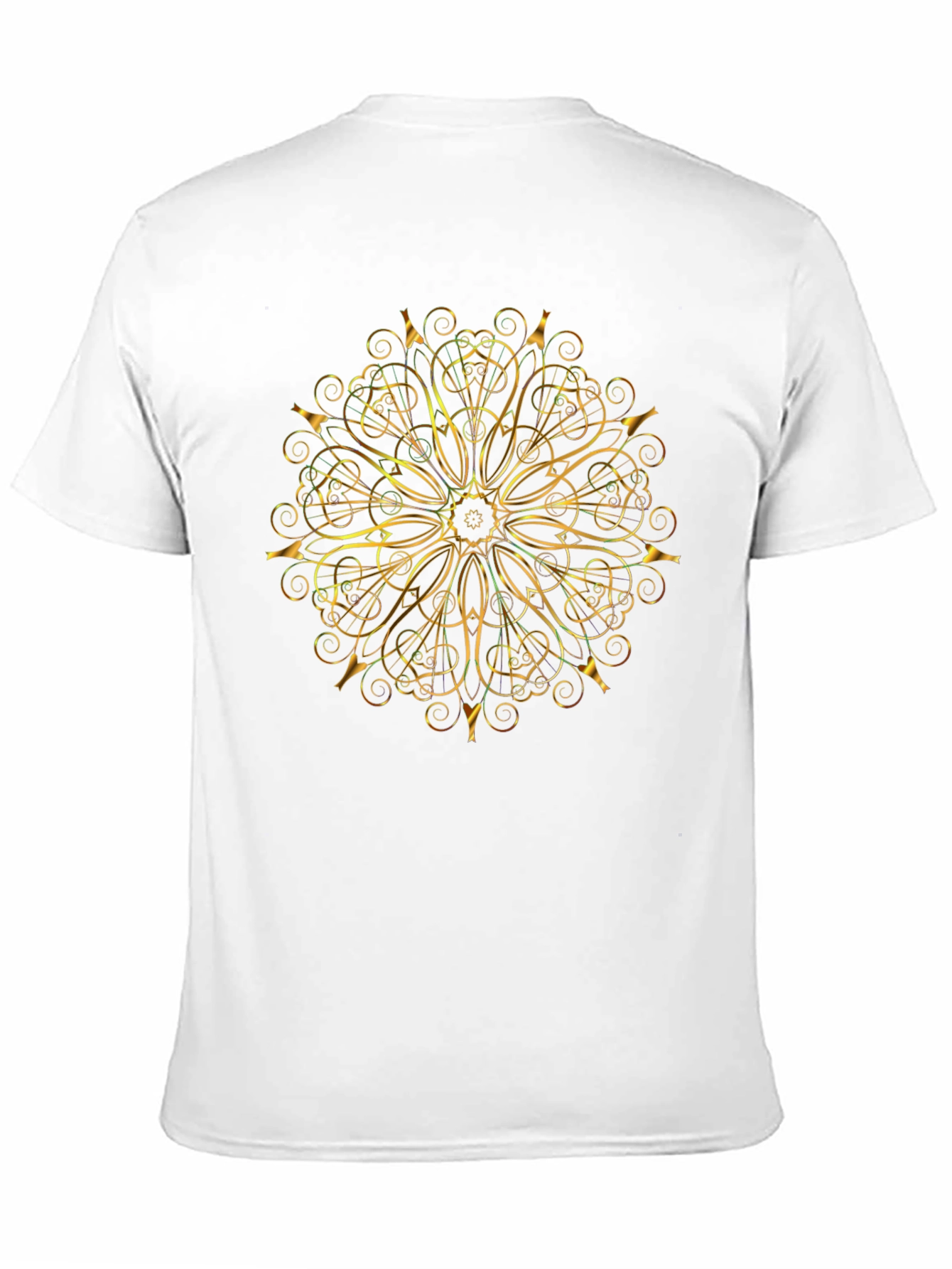 Gold Mandala Graphic Black T-Shirt