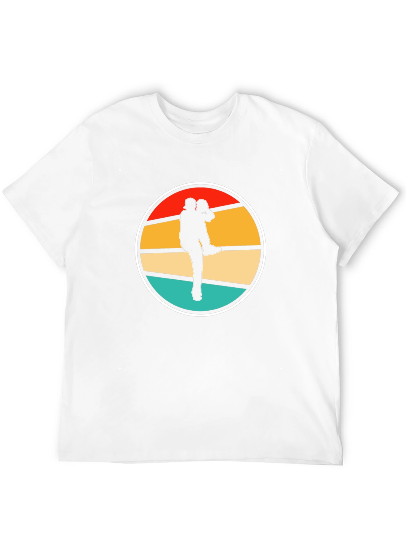 Baseball Pitcher Silhouette Retro T-Shirt