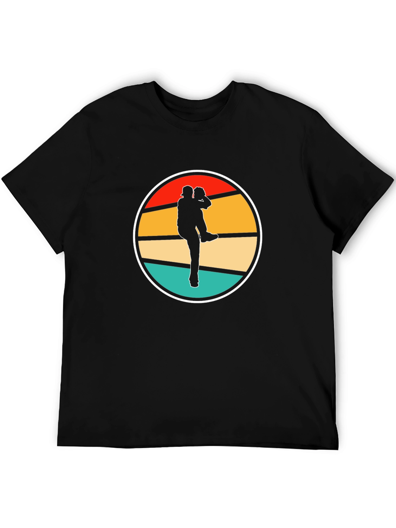 Baseball Pitcher Silhouette Retro T-Shirt