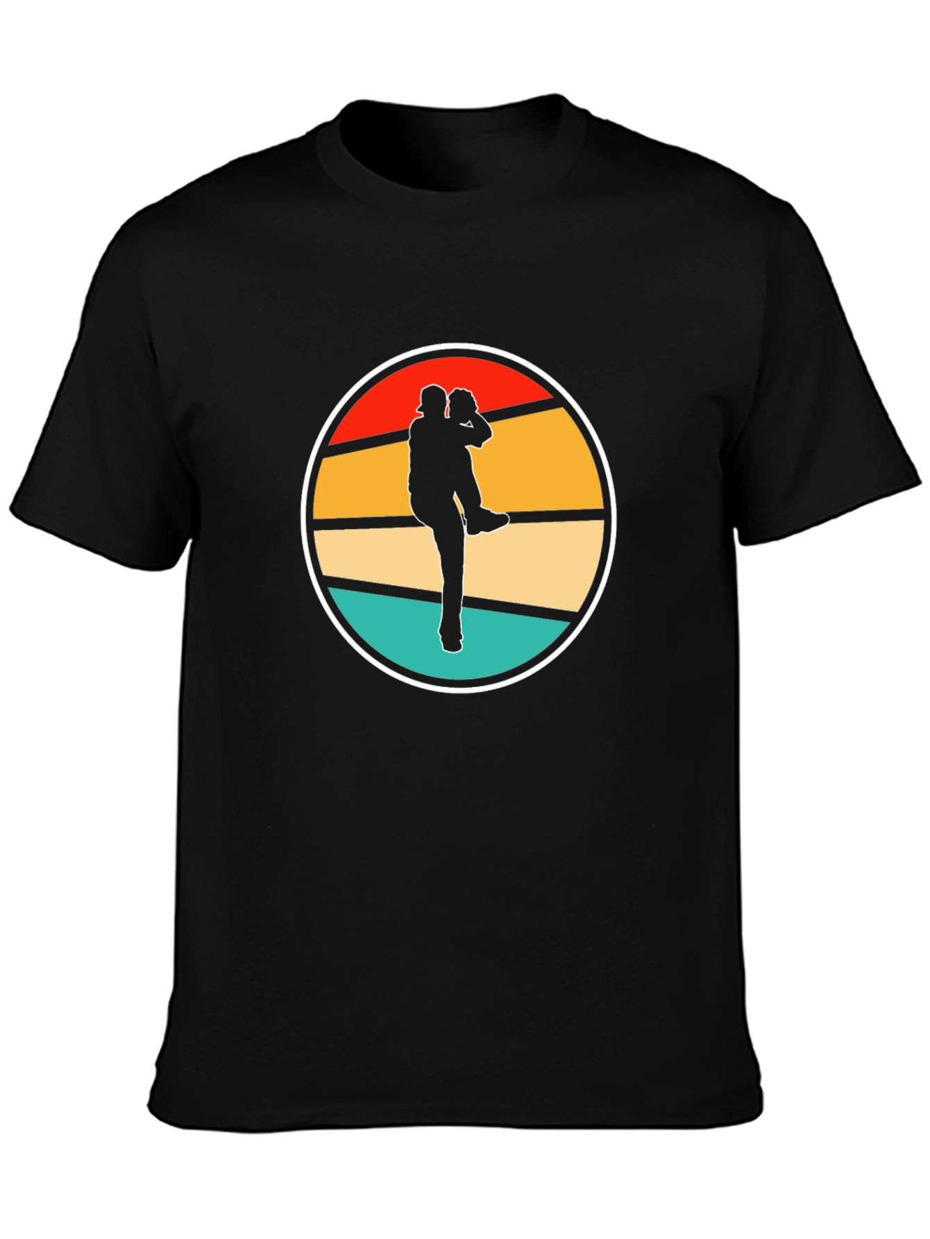 Baseball Pitcher Silhouette Retro T-Shirt