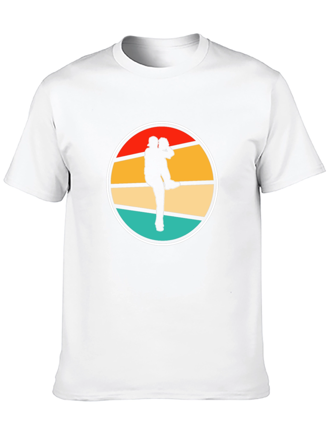 Baseball Pitcher Silhouette Retro T-Shirt