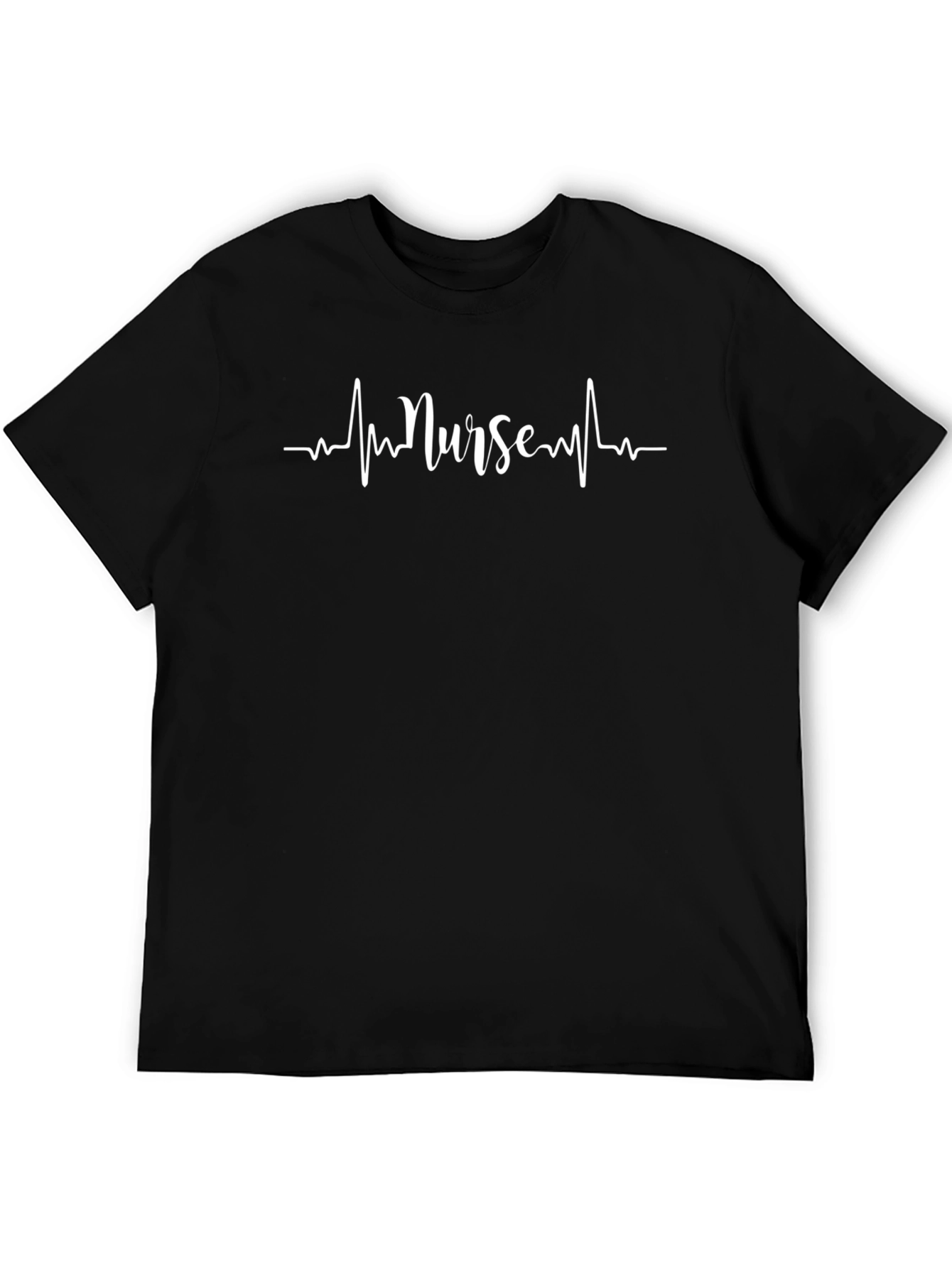 Nurse Heartbeat Graphic Tee - Black