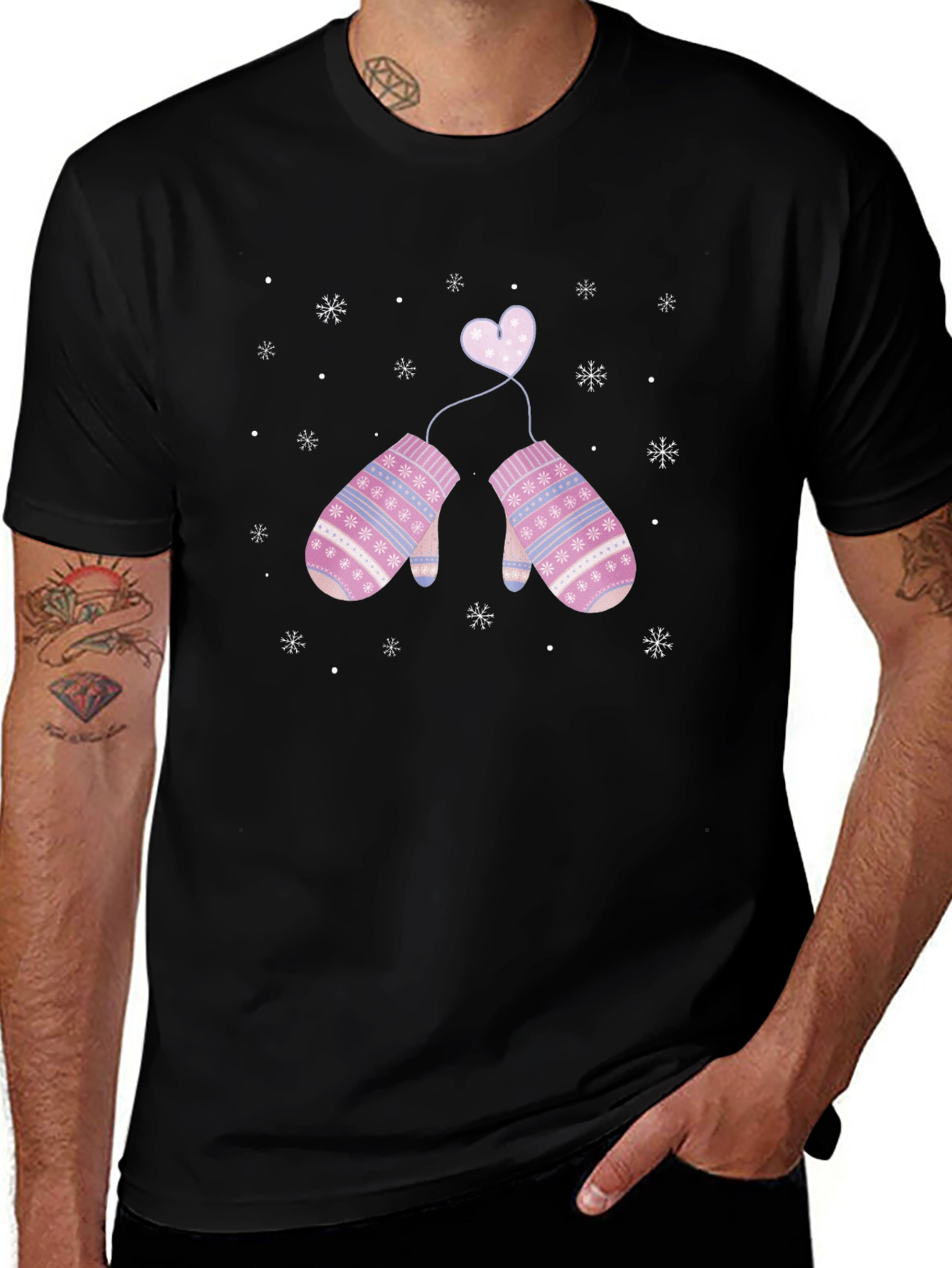 Winter Love Mittens Graphic T-Shirt