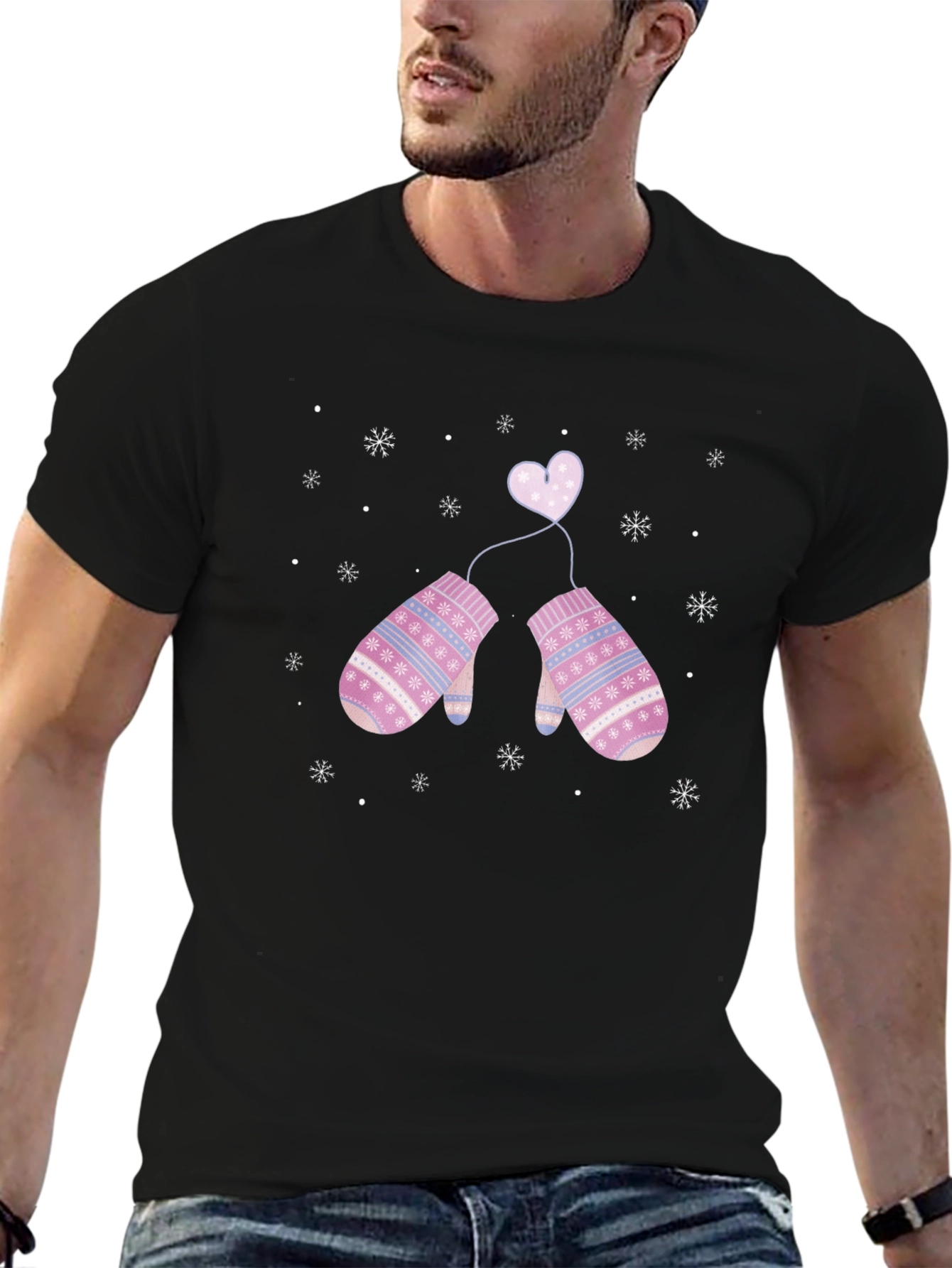 Winter Love Mittens Graphic T-Shirt
