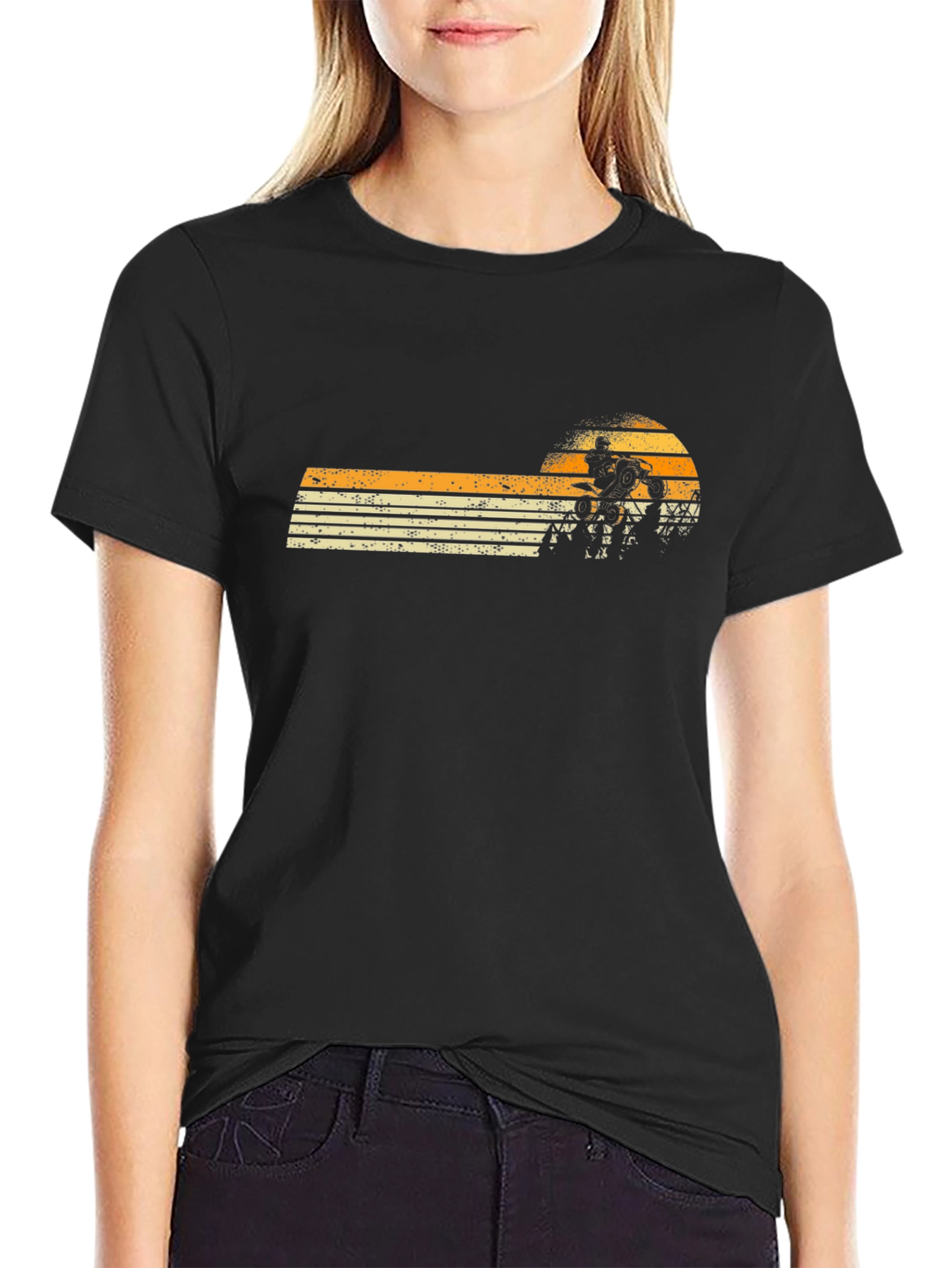 Retro Sunset Motocross T-Shirt