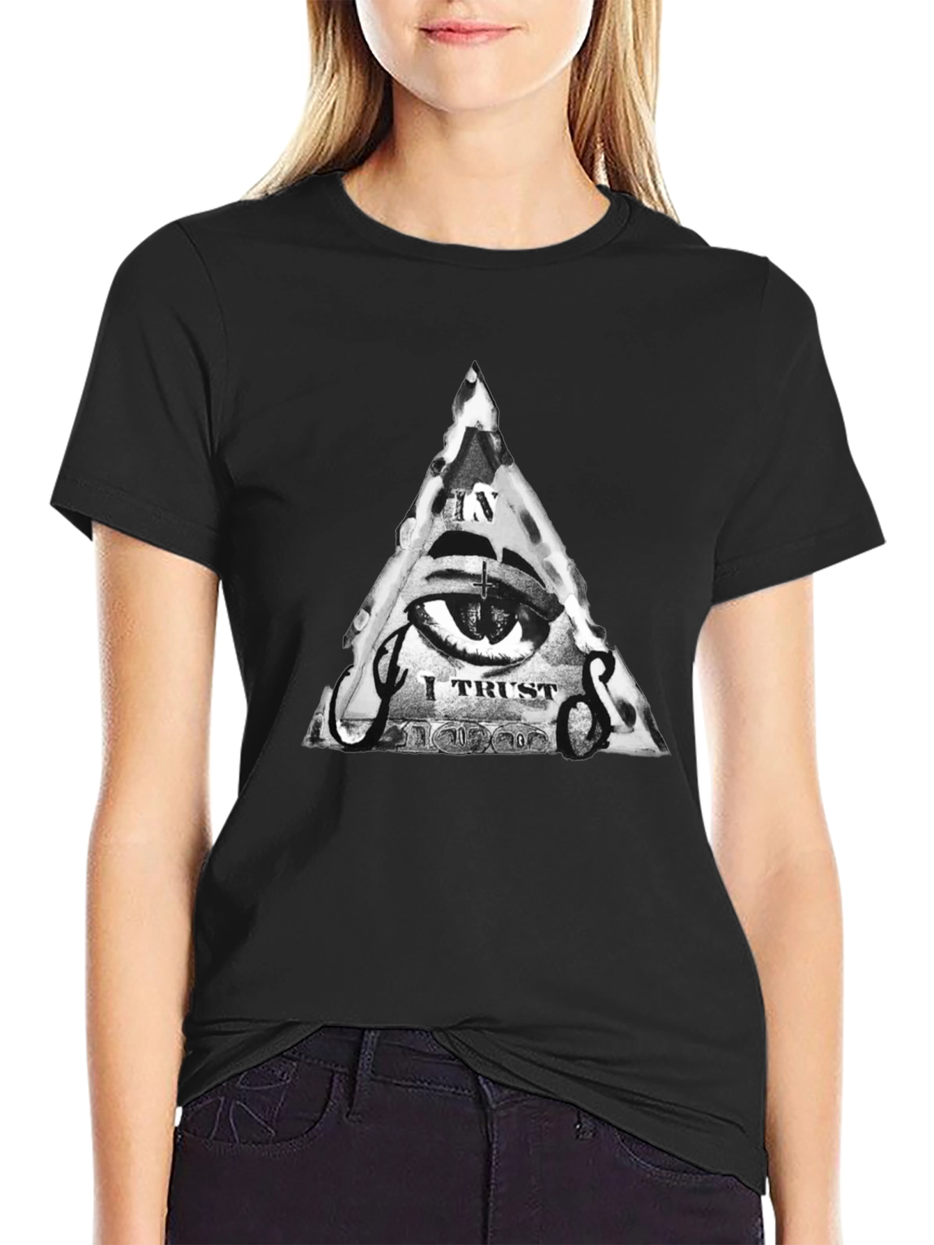 Illuminati Eye Black T-Shirt - Trust Design
