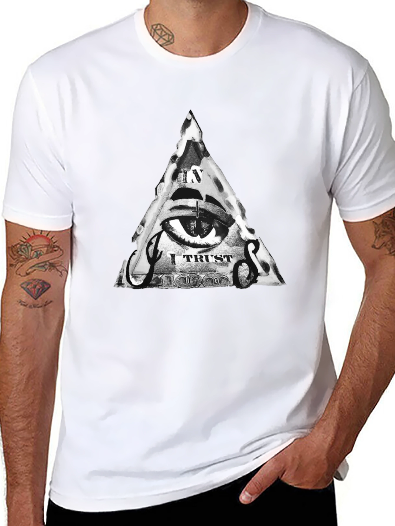 Illuminati Eye Black T-Shirt - Trust Design