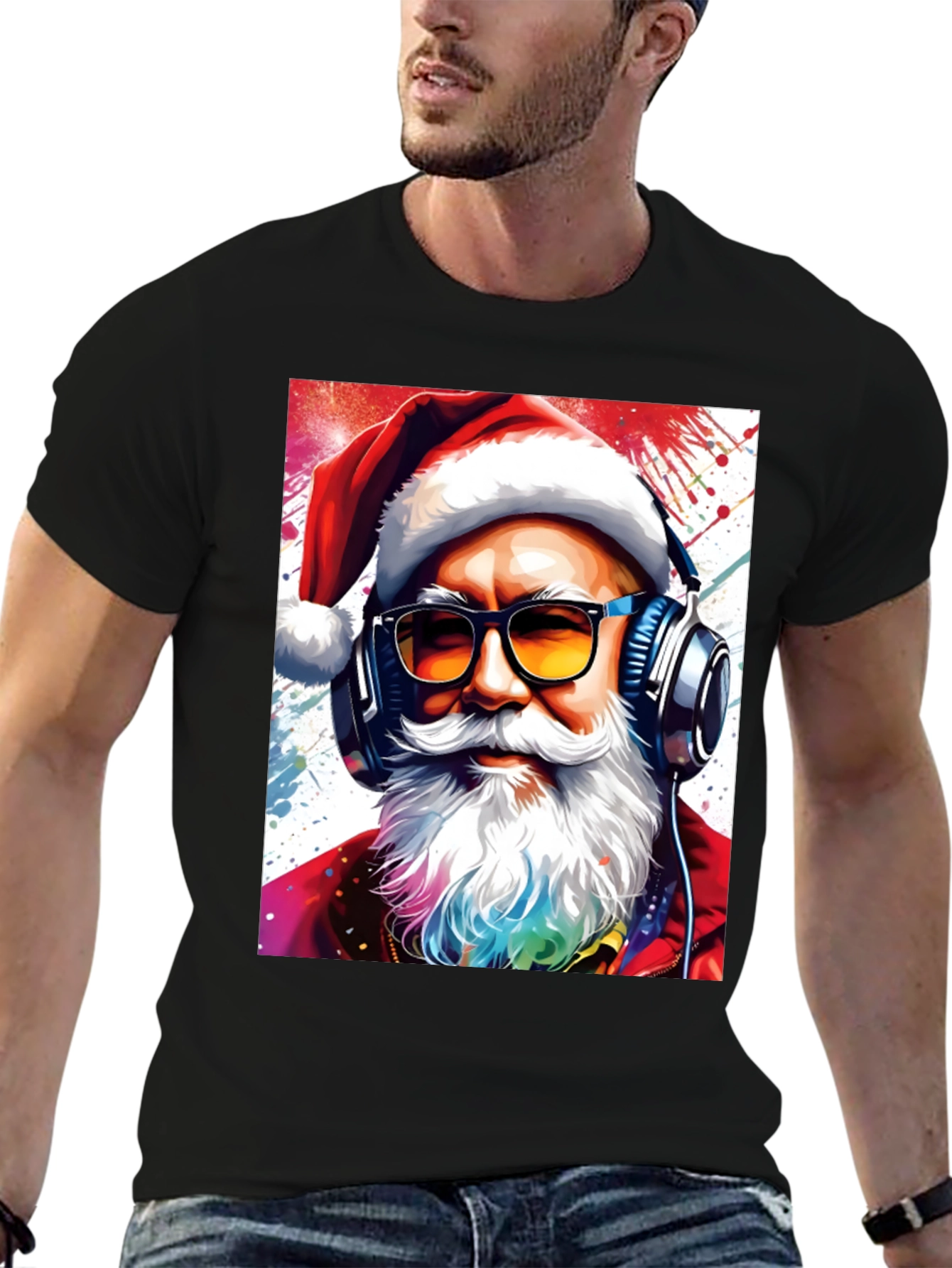 Cool Santa T-Shirt - DJ Santa Graphic Tee