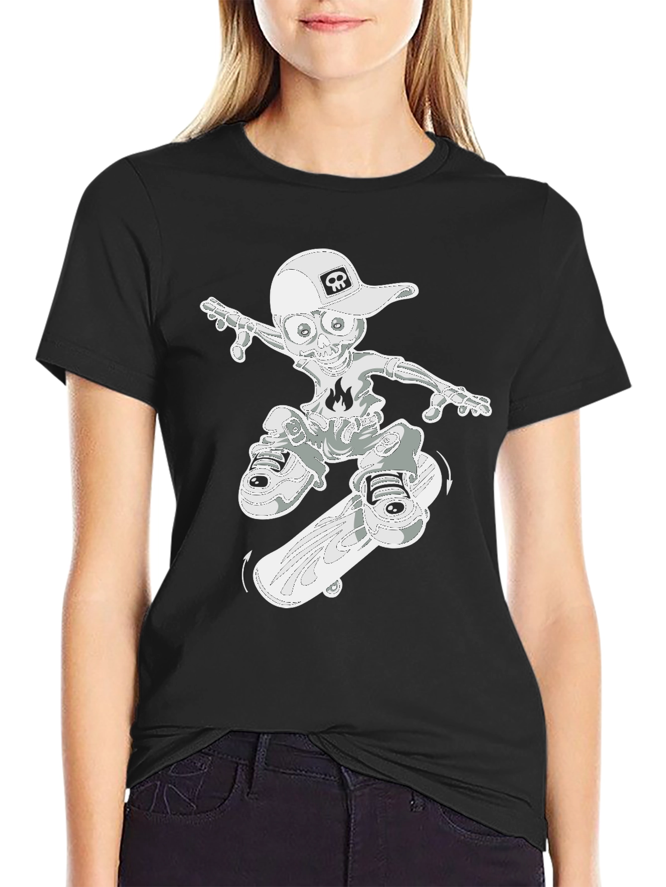 Skateboard Skeleton Graphic Tee