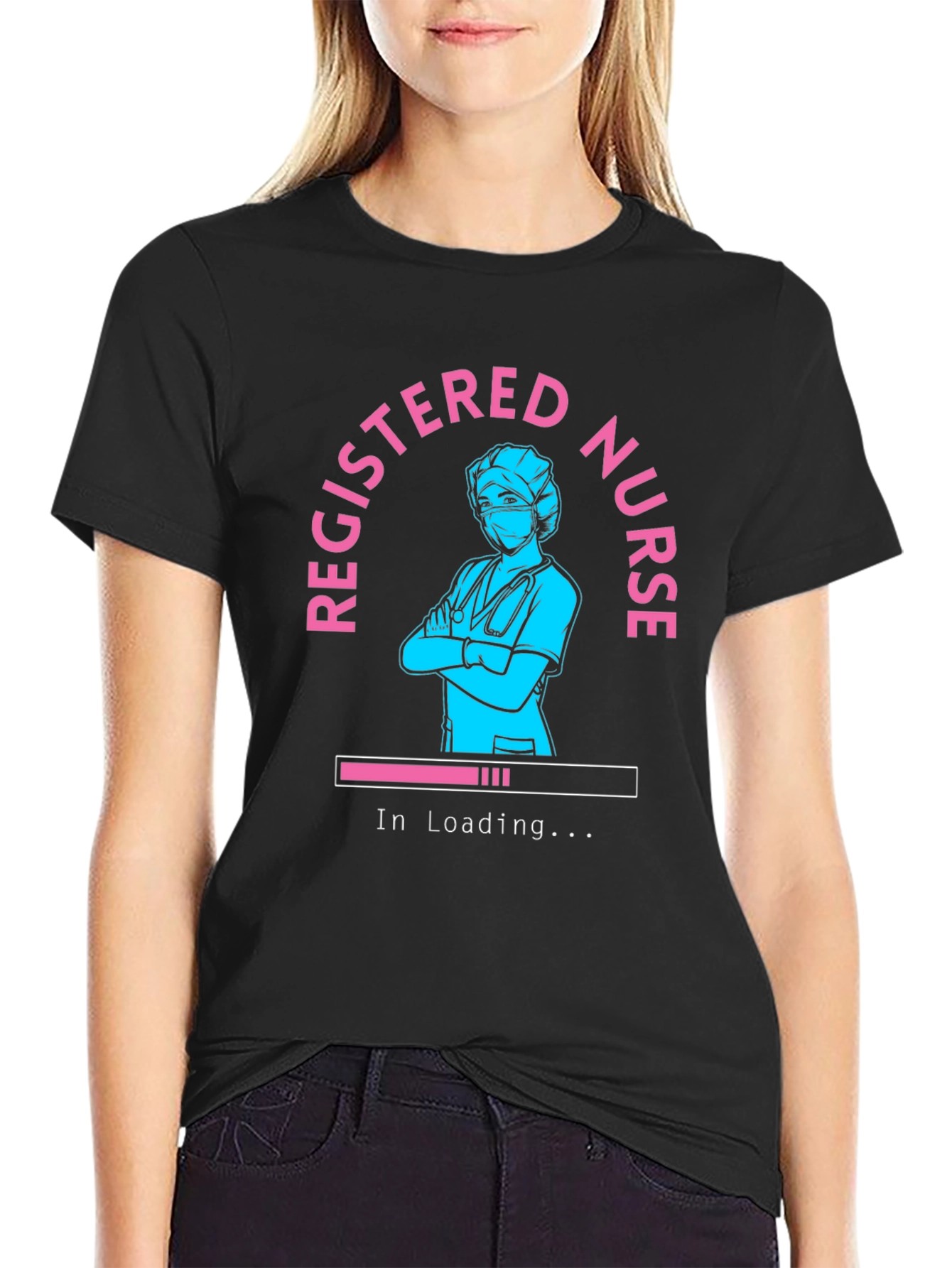 Registered Nurse Loading T-Shirt - Black