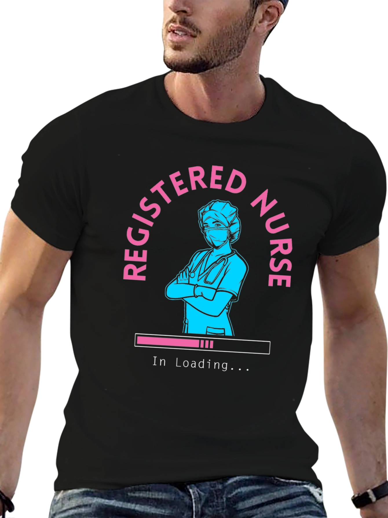 Registered Nurse Loading T-Shirt - Black
