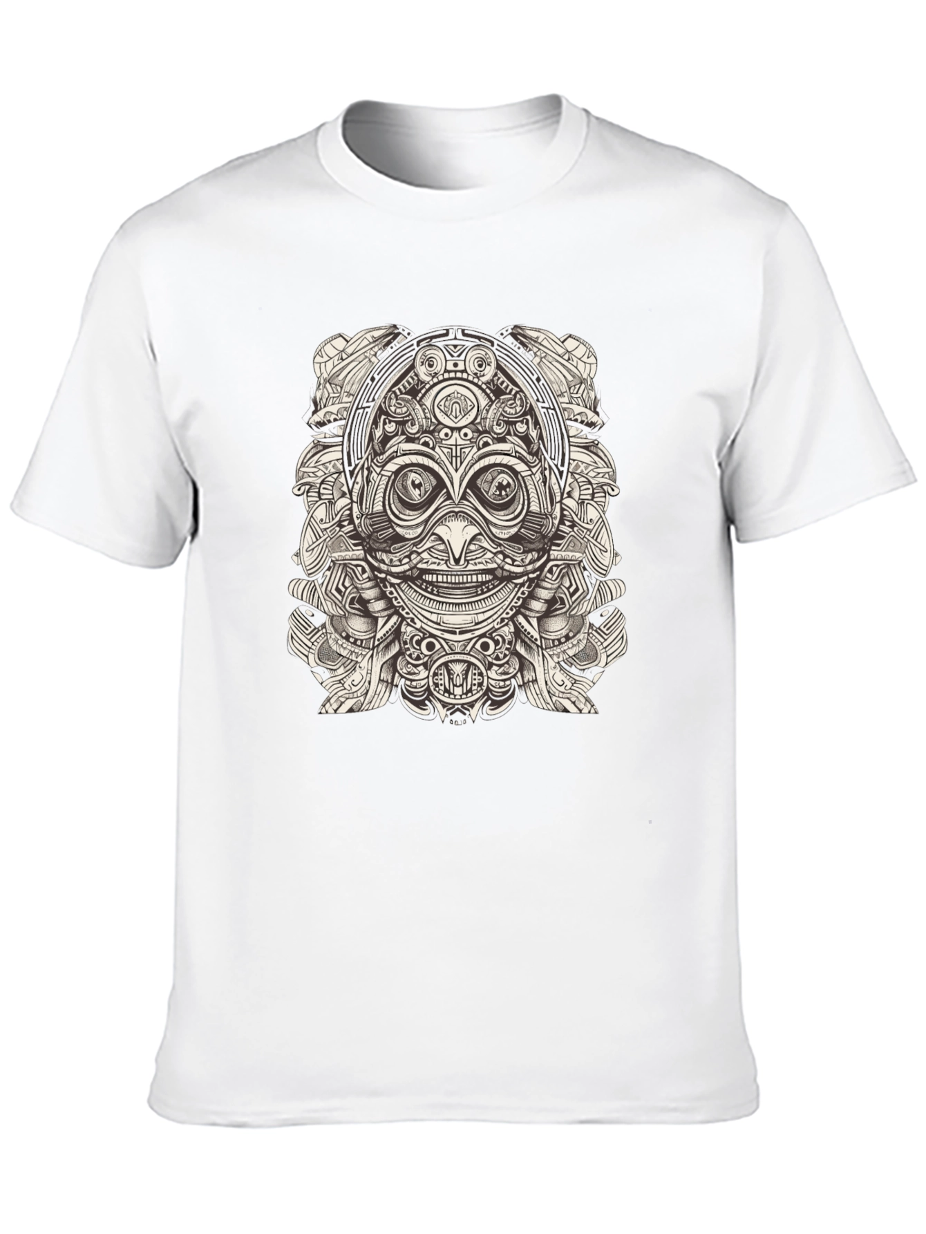 Tribal Mask Graphic T-Shirt - Unique Design