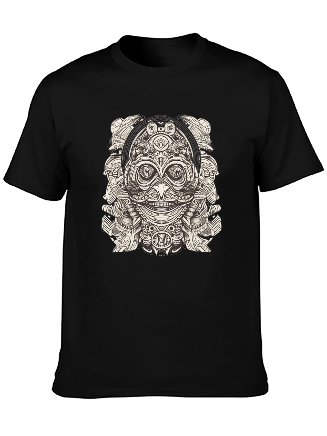 Tribal Mask Graphic T-Shirt - Unique Design