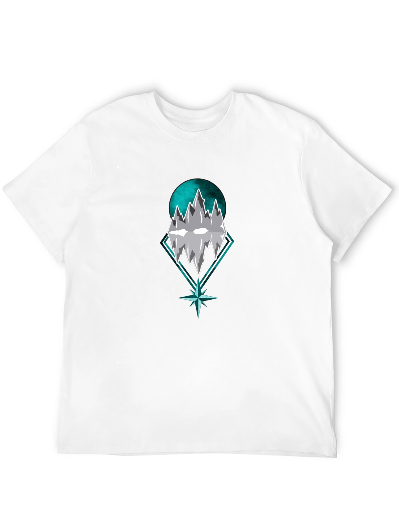 Mountain Peak Graphic Tee - Stylish Mens Black T-Shirt